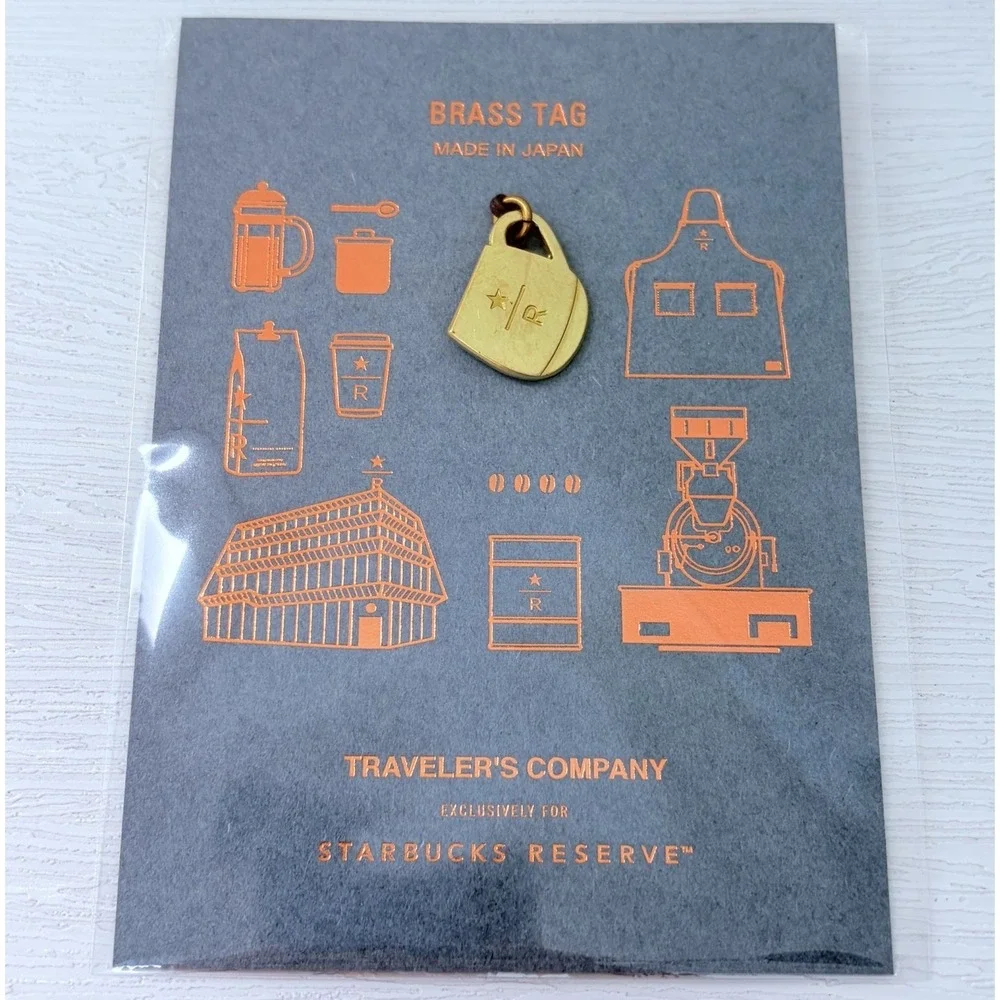 TRAVELER'S notebook Starbucks Reserve Tokyo Brass Tag Mug Charm Limited JAPAN